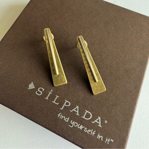 Silpada Convertible Stirling Silver Earrings with Brass Jackets